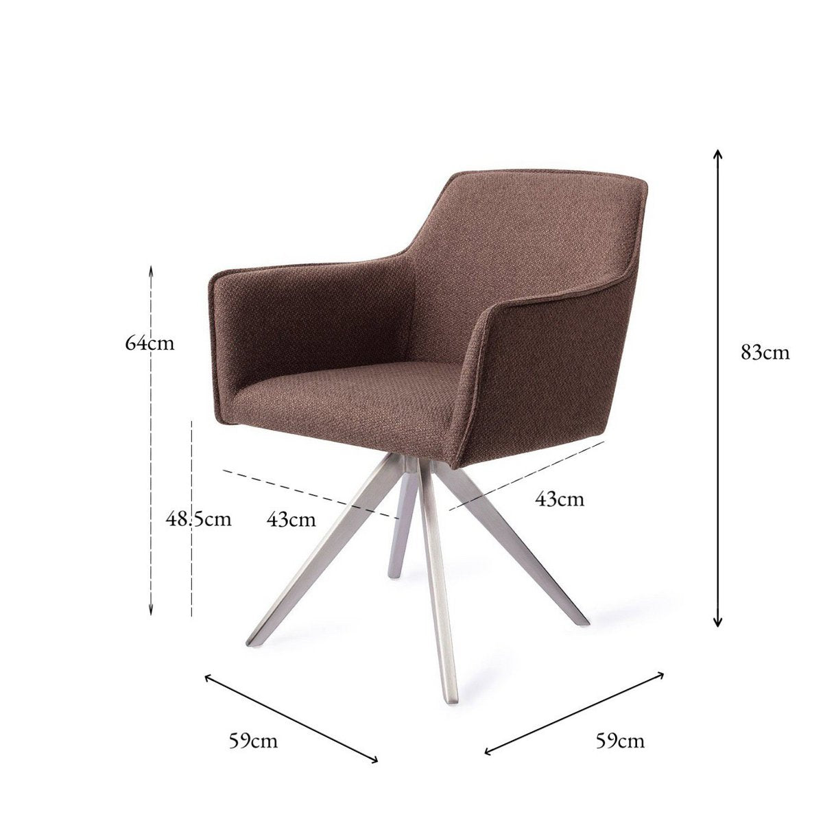 Jesper Home Hofu Dining chair Turn Steel Jesper Home
