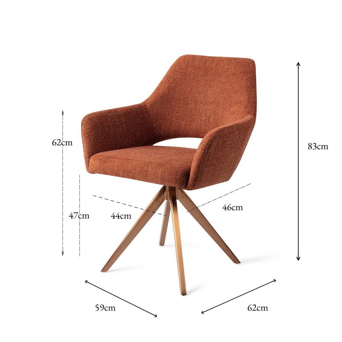 Jesper Home Yanai Dining chair Turn Rose Jesper Home
