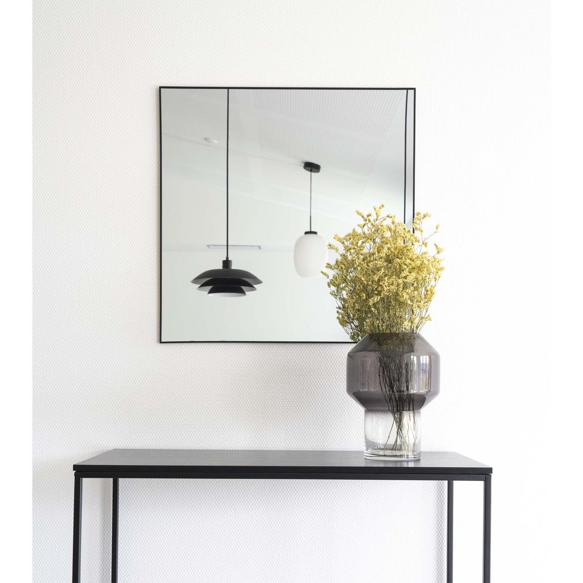 Jersey Spiegel vierkant - Messinglook, 60x60 cm House Nordic ApS