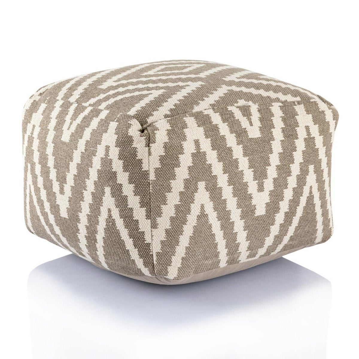 Zittend dobbelstenen voetkrukken stoel kruk 50x35x50cm pouf kelim vloerkussen peru zwarte taupe gele turquoise Voglrieder kreatives Wohnen