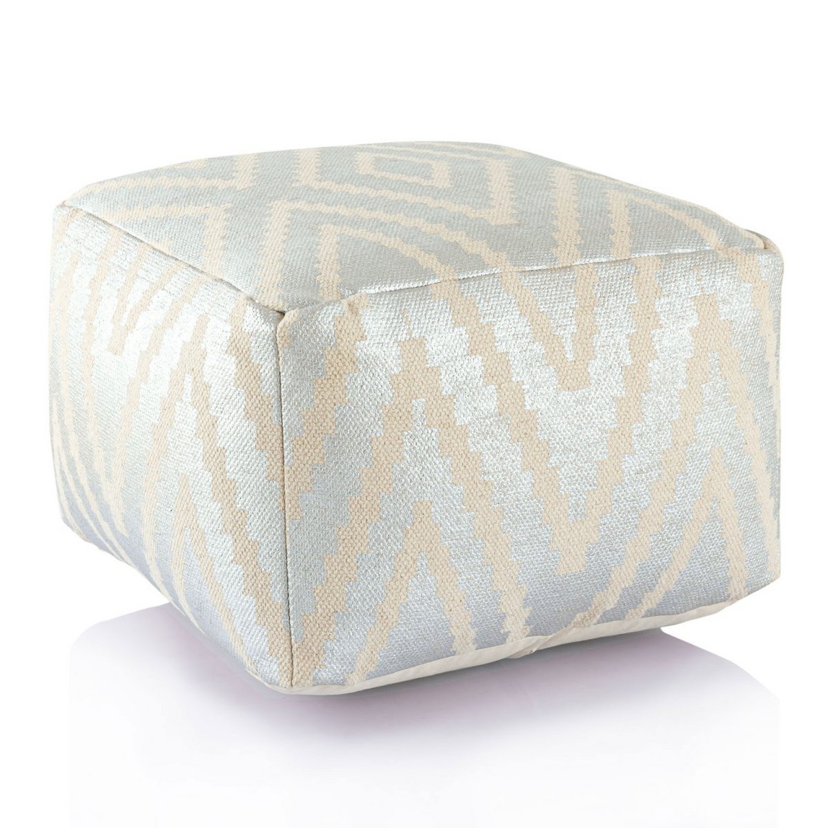 Zittend dobbelstenen voetkrukken stoel kruk 50x35x50cm pouf kelim vloerkussen peru zwarte taupe gele turquoise Voglrieder kreatives Wohnen
