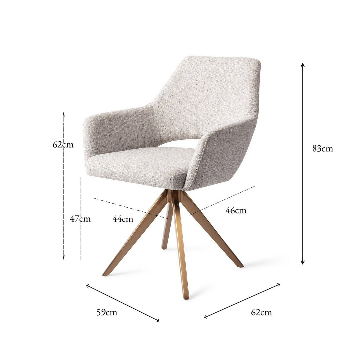 Jesper Home Yanai Dining chair Turn Rose Jesper Home