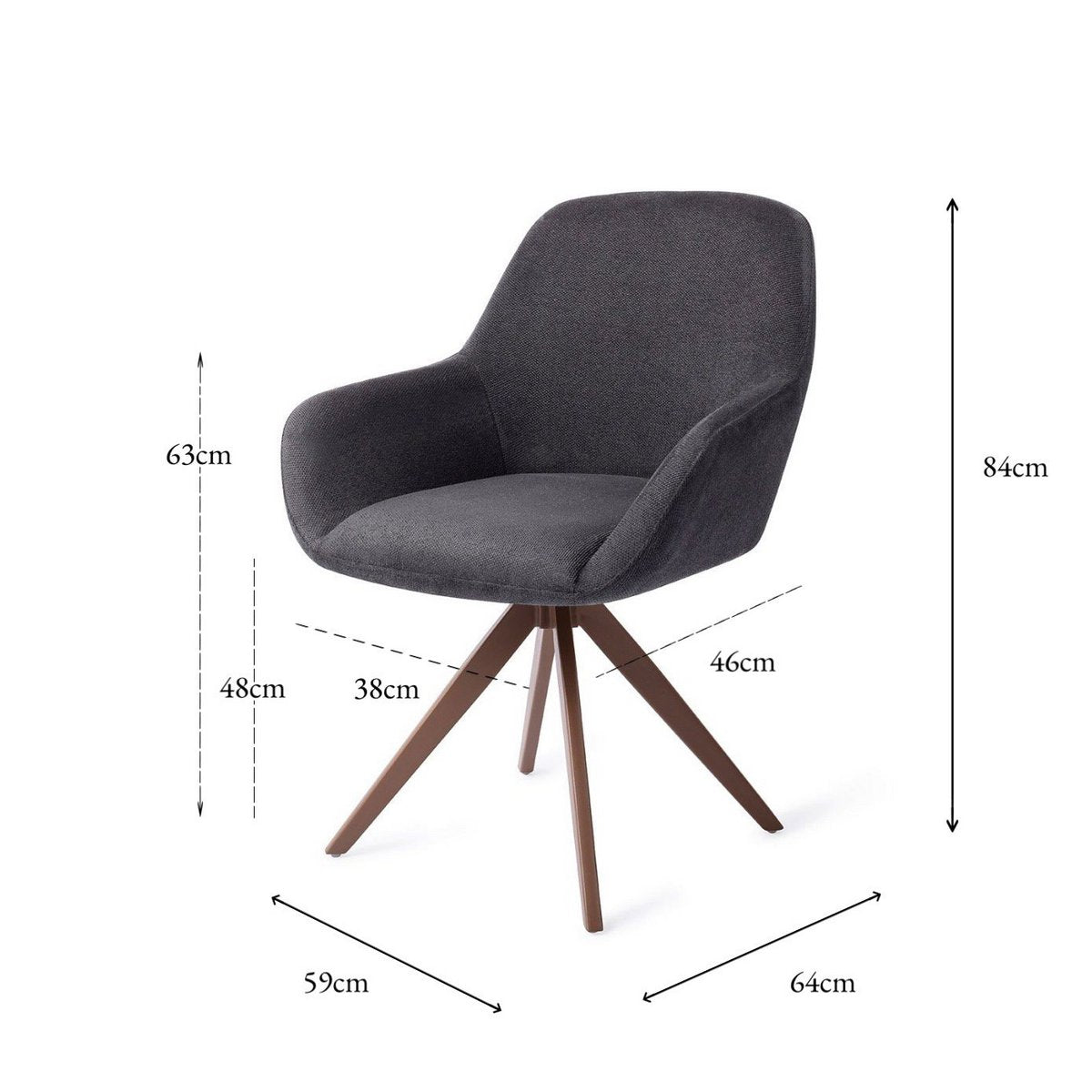 Jesper Home Kushi Dining chair Turn Brown Jesper Home