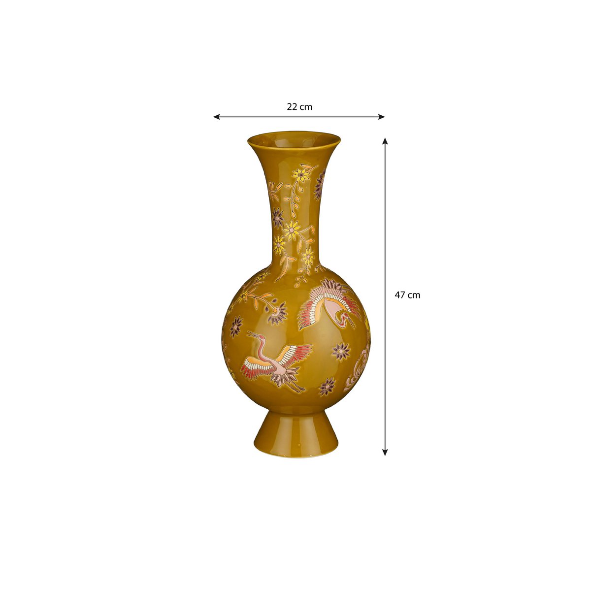Eloise Vaas - H47 x Ø22 cm - Keramiek - Oker Mica Decorations