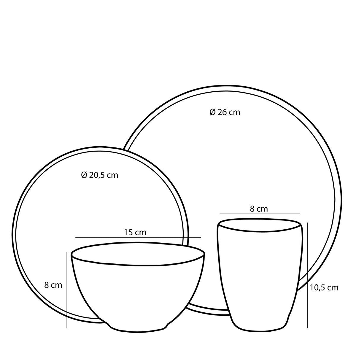 Tabo Serviesset 4 Persoons - Groen Mica Decorations