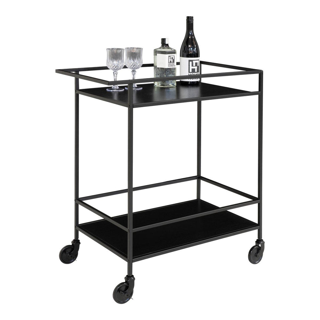 Vita Bar Trolley - zwart, staal, 68x40x79cm House Nordic ApS