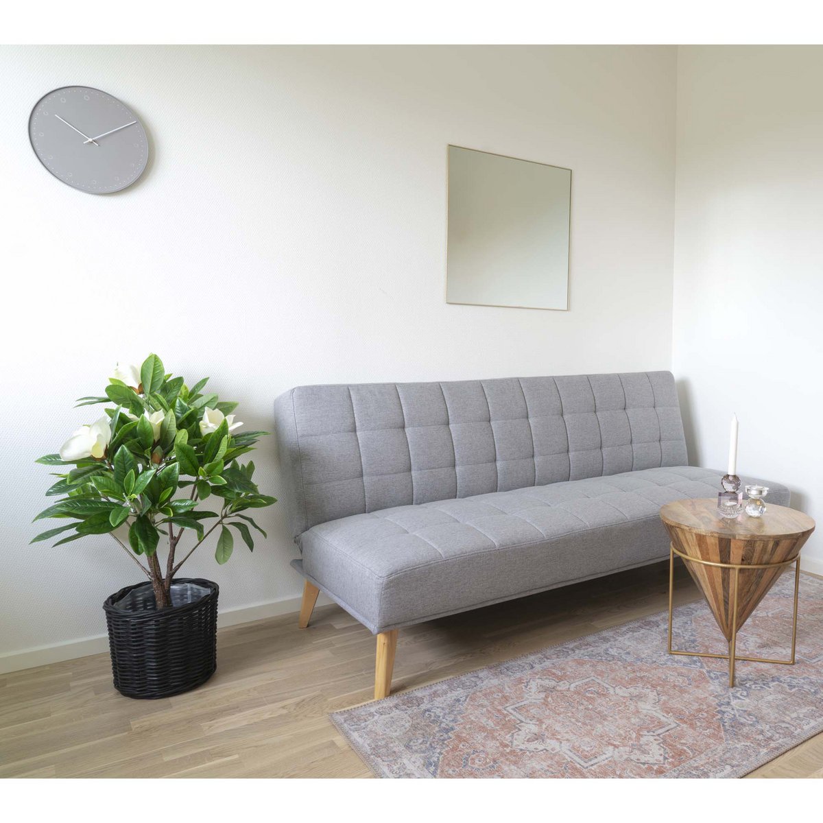Jersey Spiegel vierkant - Messinglook, 60x60 cm House Nordic ApS