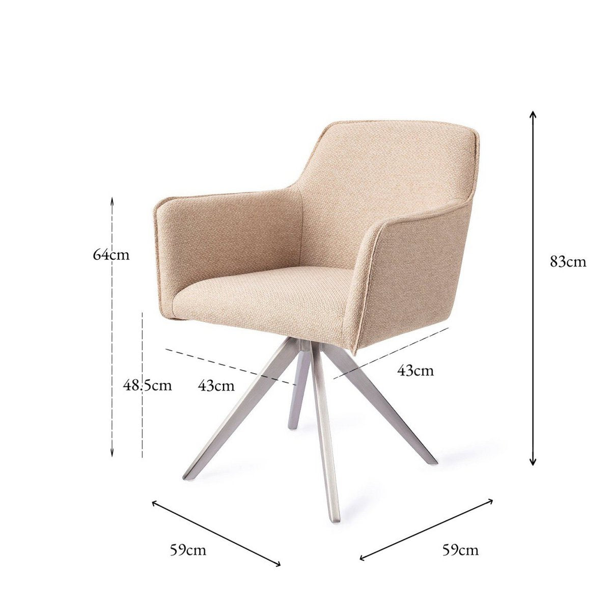 Jesper Home Hofu Dining chair Turn Steel Jesper Home