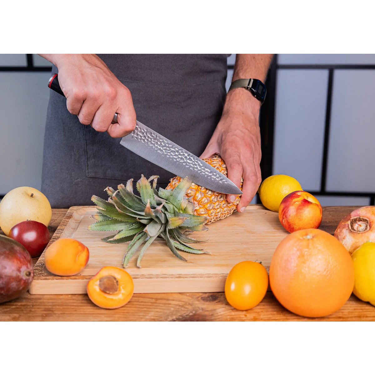 Mes - Gyuto (koksmes) met bamboe Saya en bamboedoos - 200 mm lemmet KOTAI kitchen
