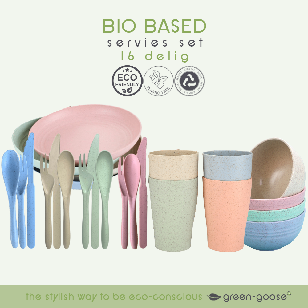 green-goose Bio-based Servies Set - 24-delig green-goose