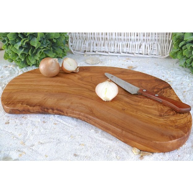 Snijplank rustiek 40 - 44 cm lang Olivenholz erleben