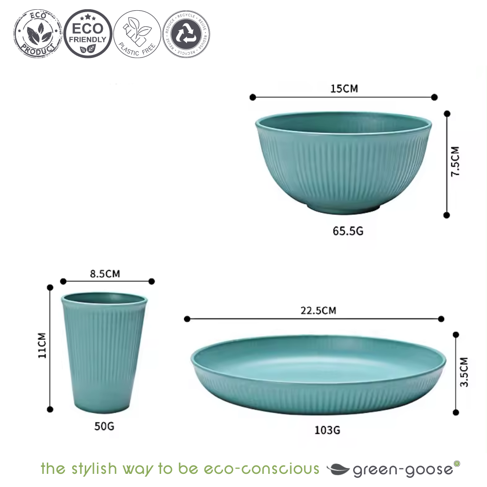 green-goose Bioplastic Servies - 28-delig green-goose