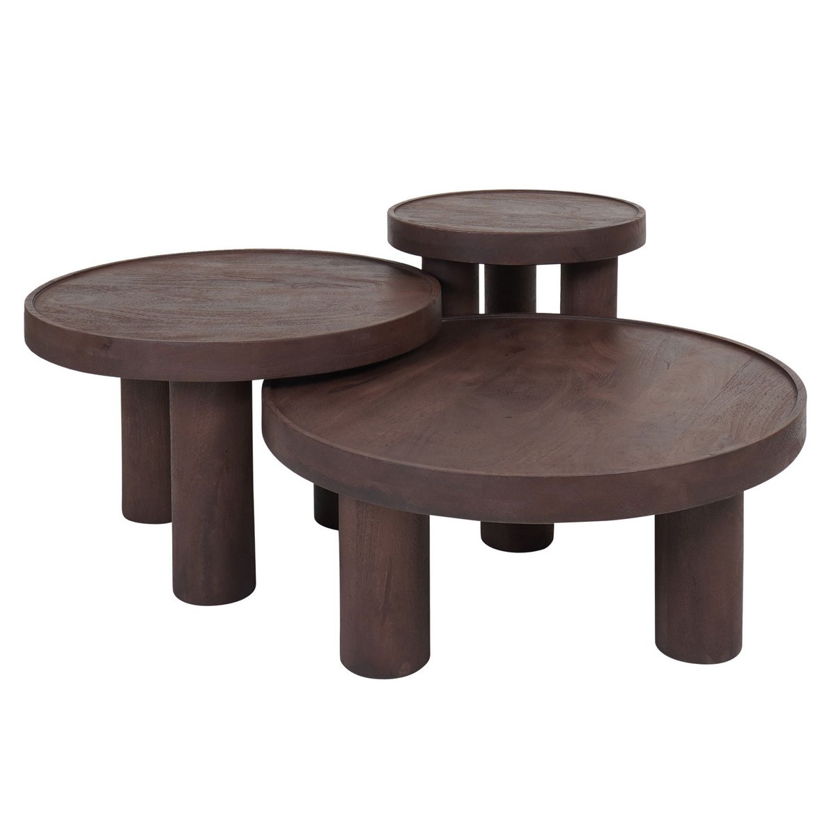 Salontafel Tias ø60 cm – Espresso Mangohout Home67