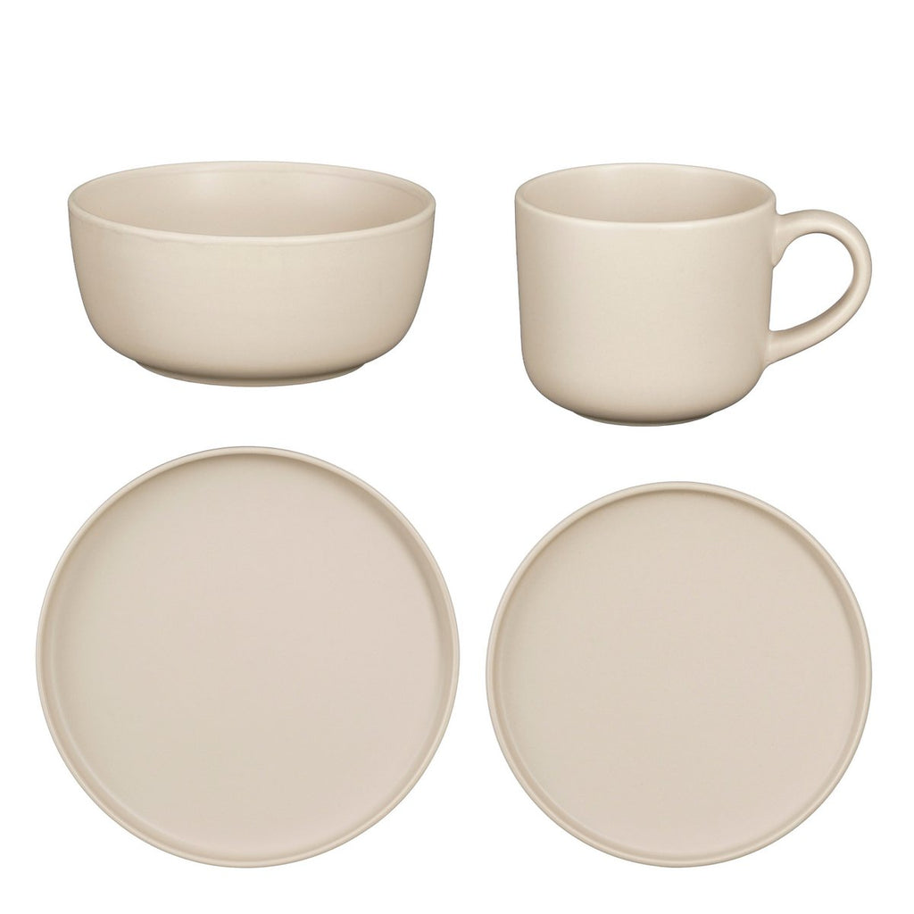 Ozzu Serviesset 4 Persoons - Steengoed - Taupe Mica Decorations