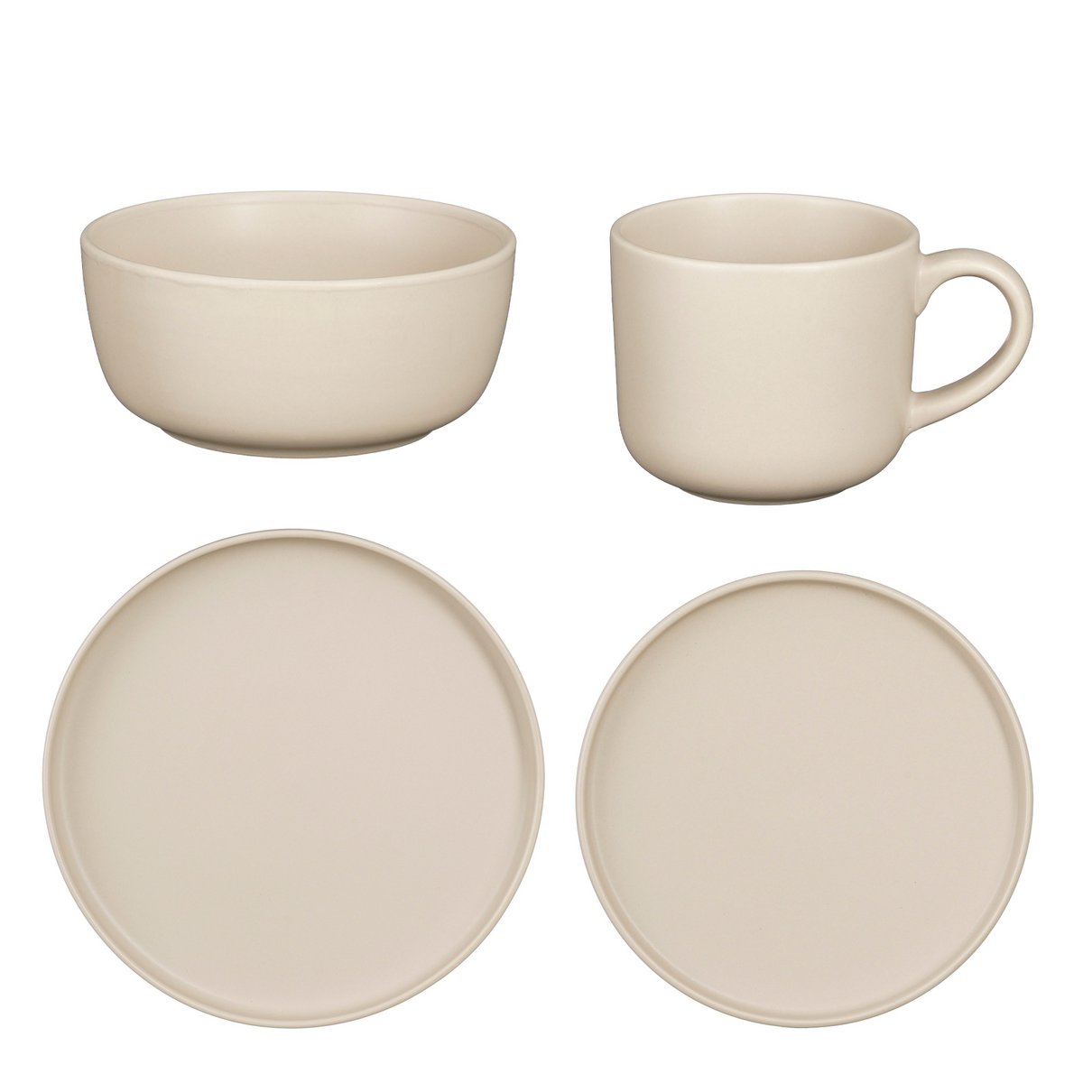 Ozzu Serviesset 4 Persoons - Steengoed - Taupe Mica Decorations