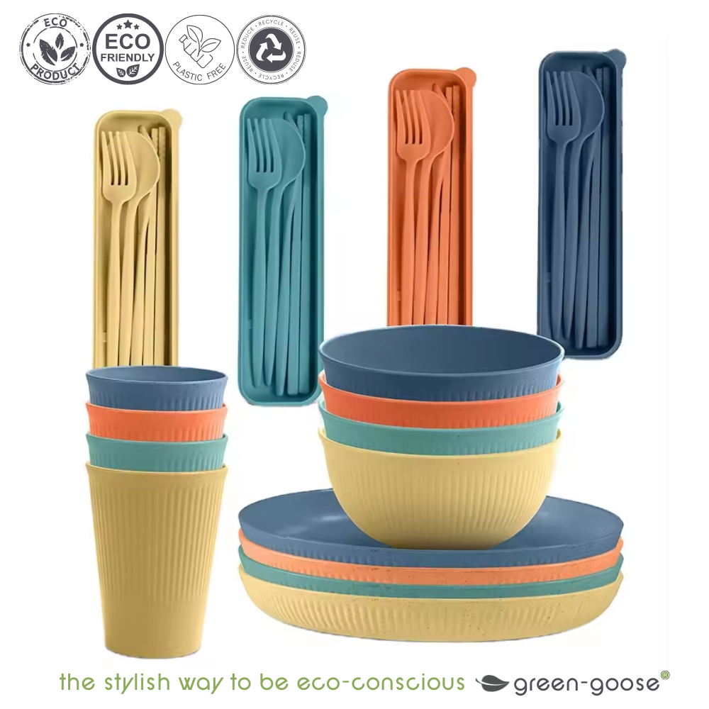 green-goose Bioplastic Servies - 28-delig green-goose