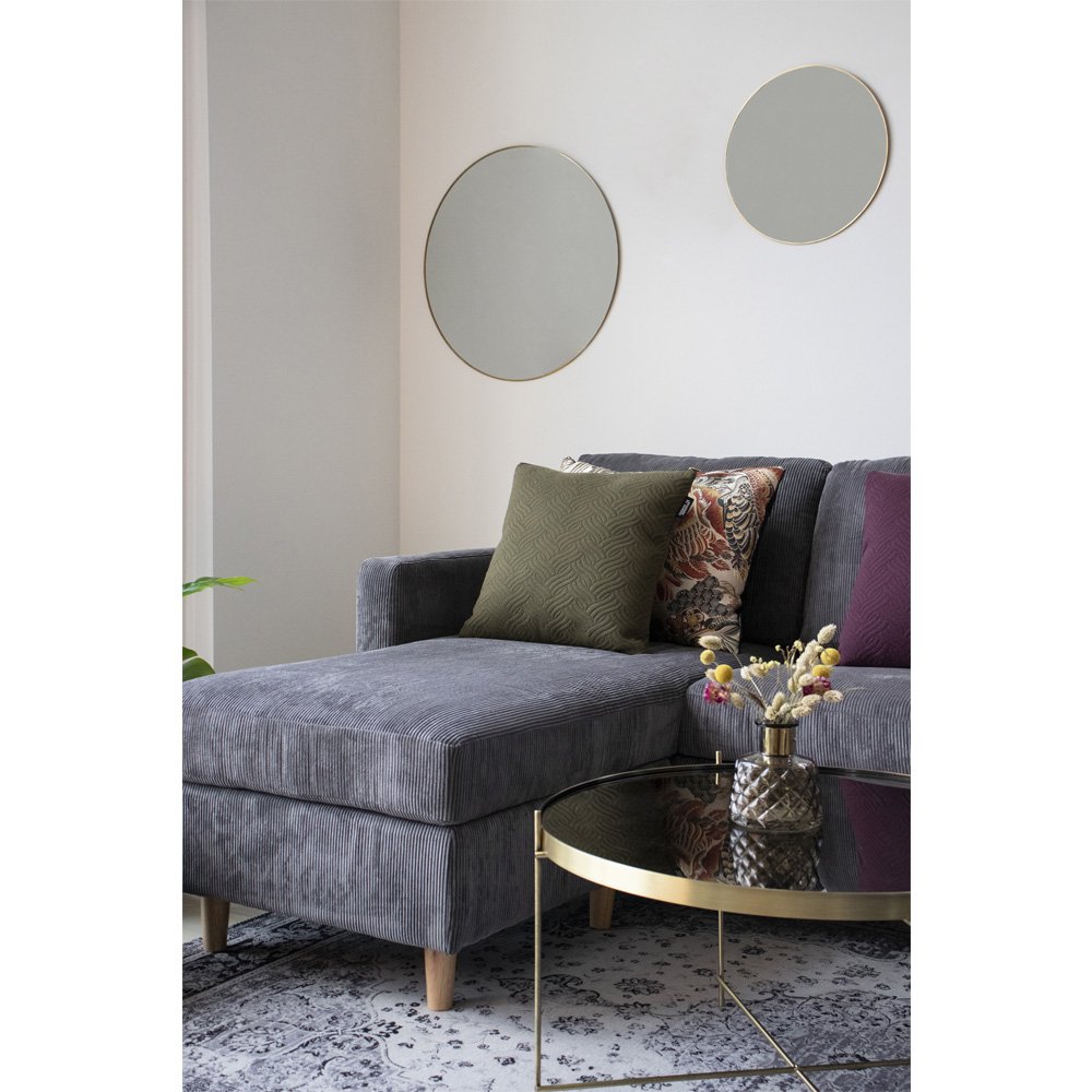 Jersey Spiegel - Messing Look, Staal, Ø40cm House Nordic ApS
