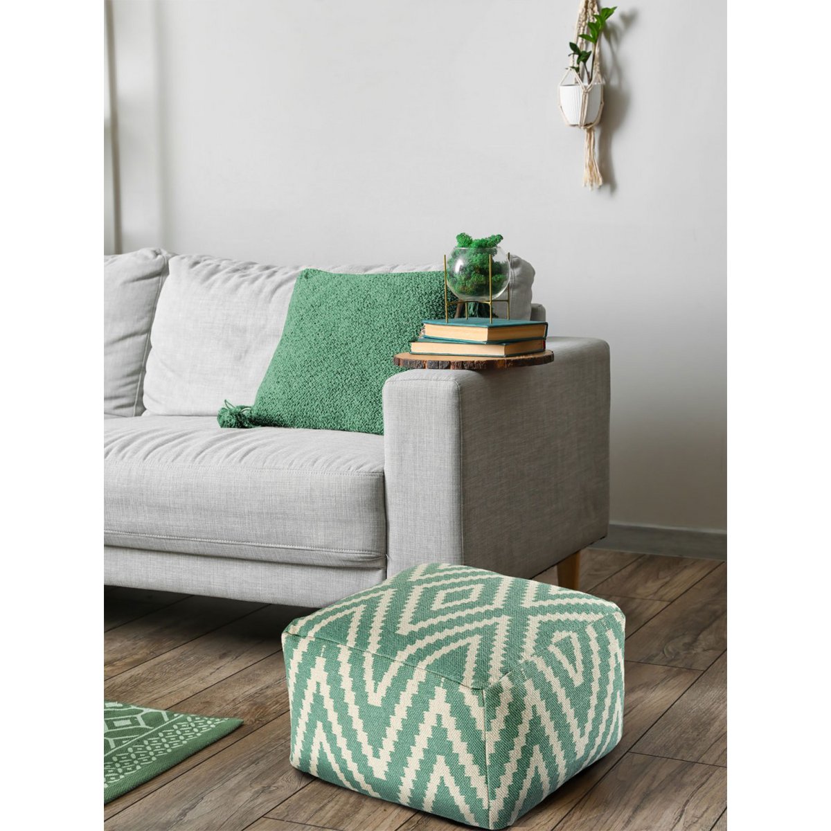 Zittend dobbelstenen voetkrukken stoel kruk 50x35x50cm pouf kelim vloerkussen peru zwarte taupe gele turquoise Voglrieder kreatives Wohnen