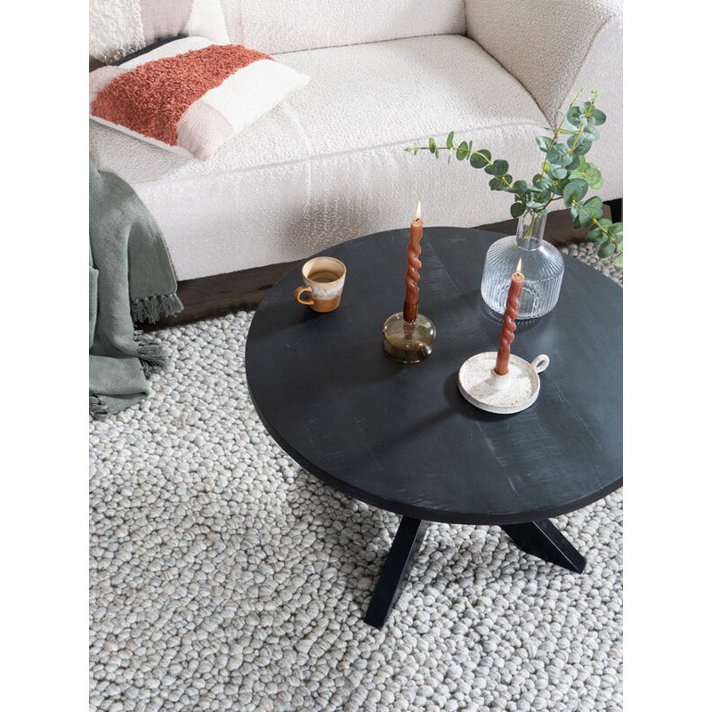 Salontafel Bob - Zwart Mangohout Veer Carpets