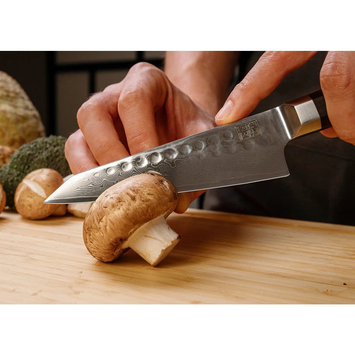Bunka Petty Damascus Utility Knife - lemmet van 135 mm KOTAI kitchen