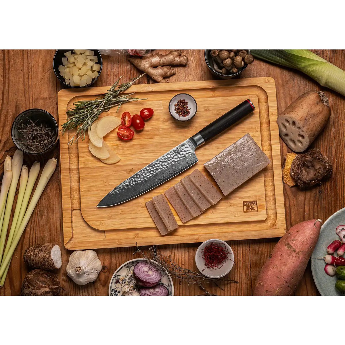 Gyuto Damascus koksmes KOTAI kitchen