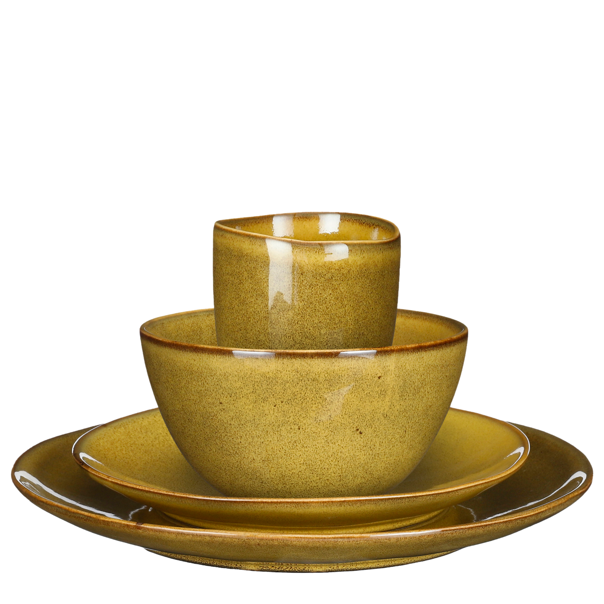 Tabo Serviesset 4 Persoons - Oker Mica Decorations