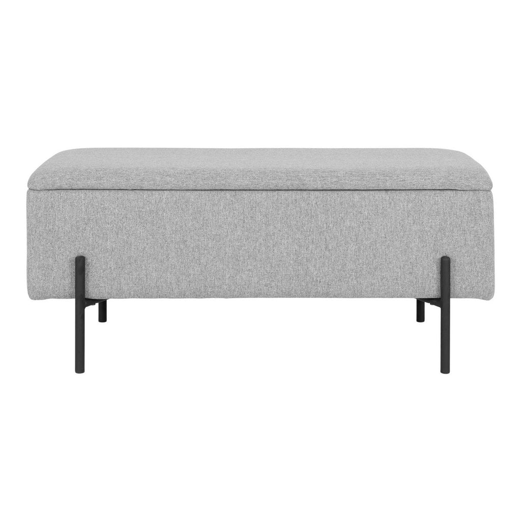 Watford Bank - Lichtgrijs, polyester, 95x36,5x43cm House Nordic ApS