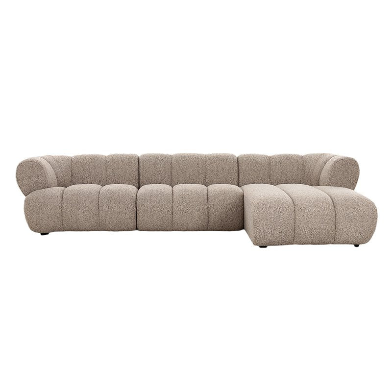 Bank New York 4-zits (Rechter Lounge) Sand Boucle Pole To Pole