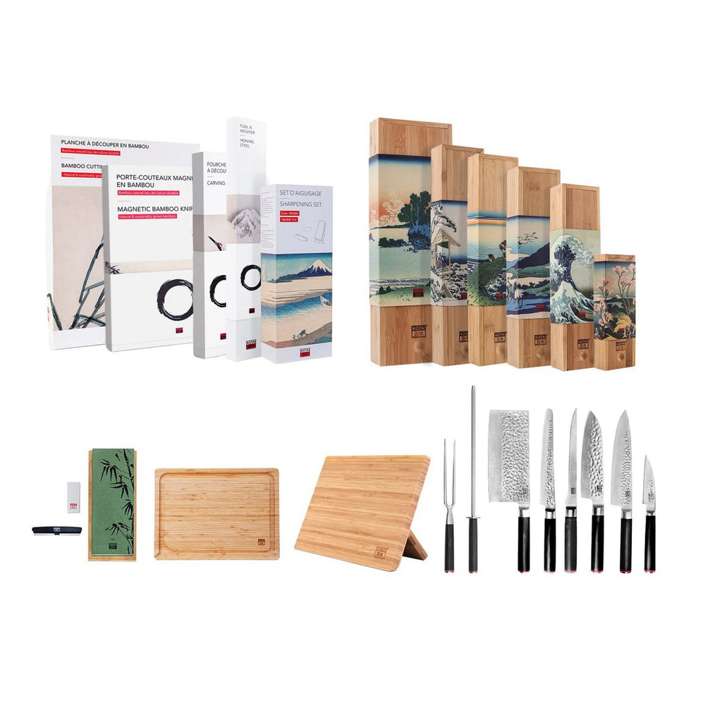 Messen- en keukenaccessoireset - De complete set Deluxe Edition (C): 6 messen + 5 accessoires KOTAI kitchen