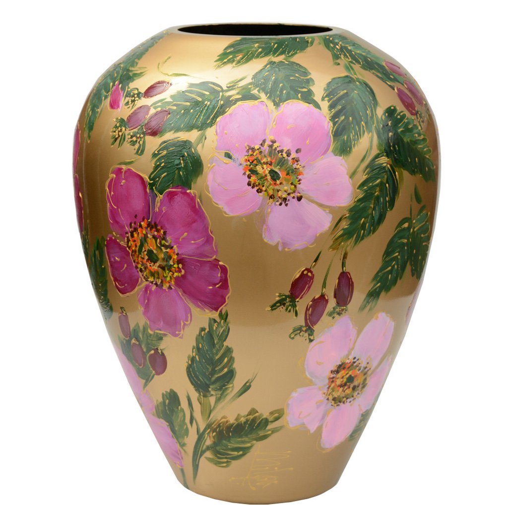 Kander M rosehip gold Ø27,5 x H35 cm Vase The World