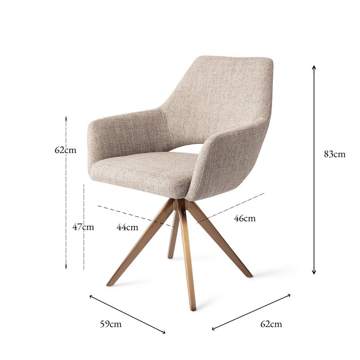 Jesper Home Yanai Dining chair Turn Rose Jesper Home