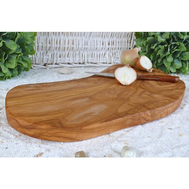 Snijplank rustiek 40 - 44 cm lang Olivenholz erleben
