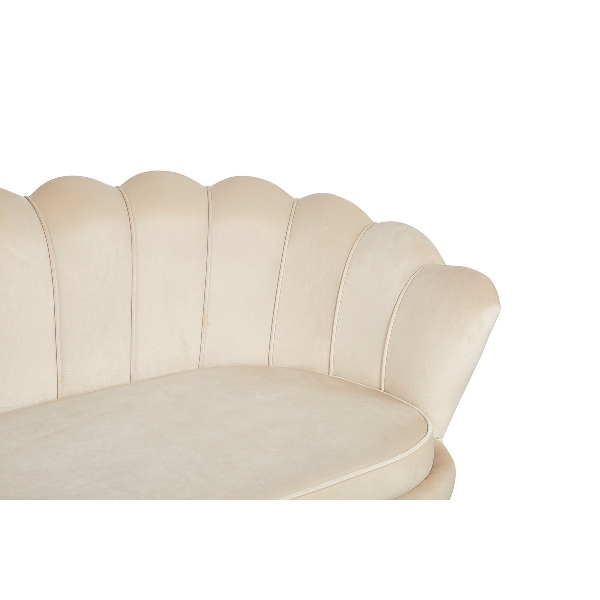 Shell bank 3 zits in beige fluweel SalesFever