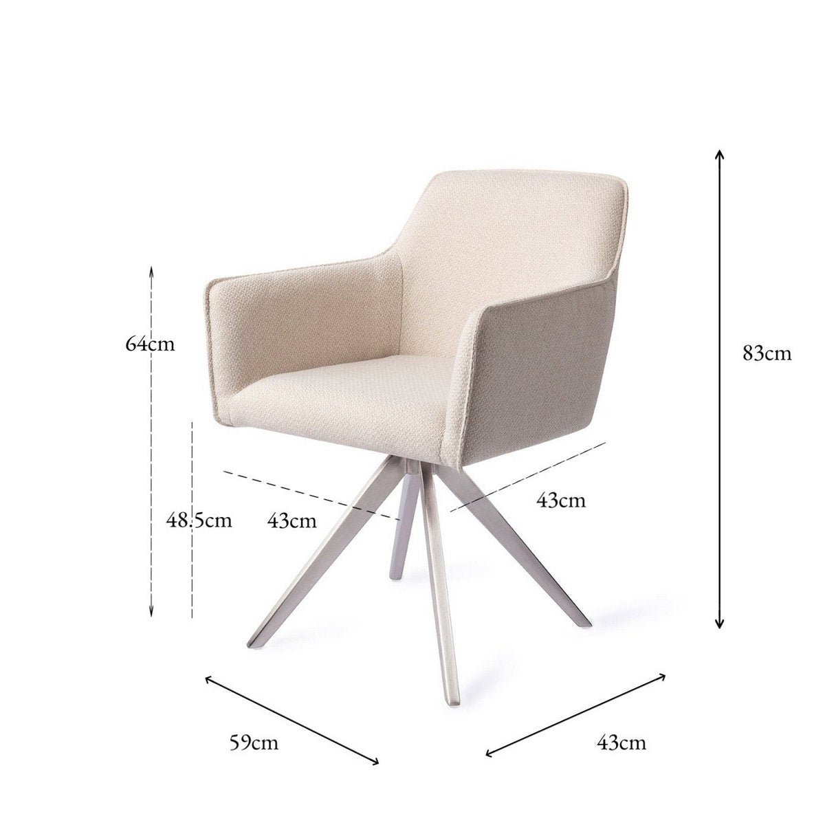 Jesper Home Hofu Dining chair Turn Steel Jesper Home