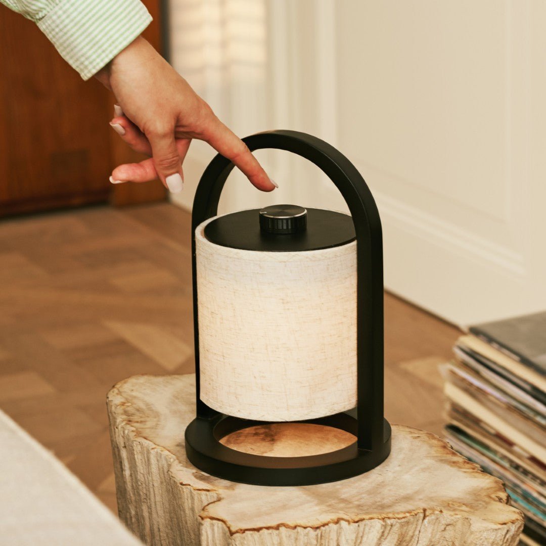 River Black draadloze houten lamp – Oplaadbaar en dimbaar Tavellio - Amsterdam
