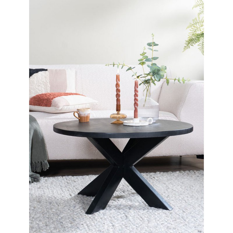 Salontafel Bob - Zwart Mangohout Veer Carpets