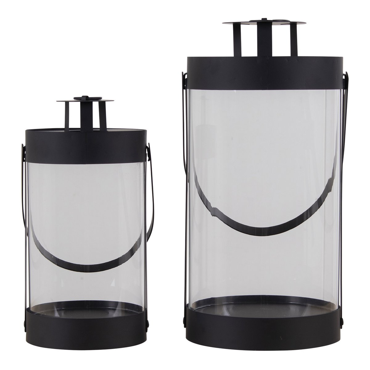 Bondi-lantaarns - Zwart, staal/glas - Set van 2 House Nordic ApS