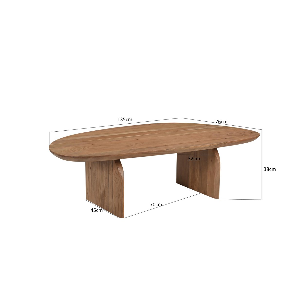 Couchtisch 135x76 cm SIT Möbel Im- und Export